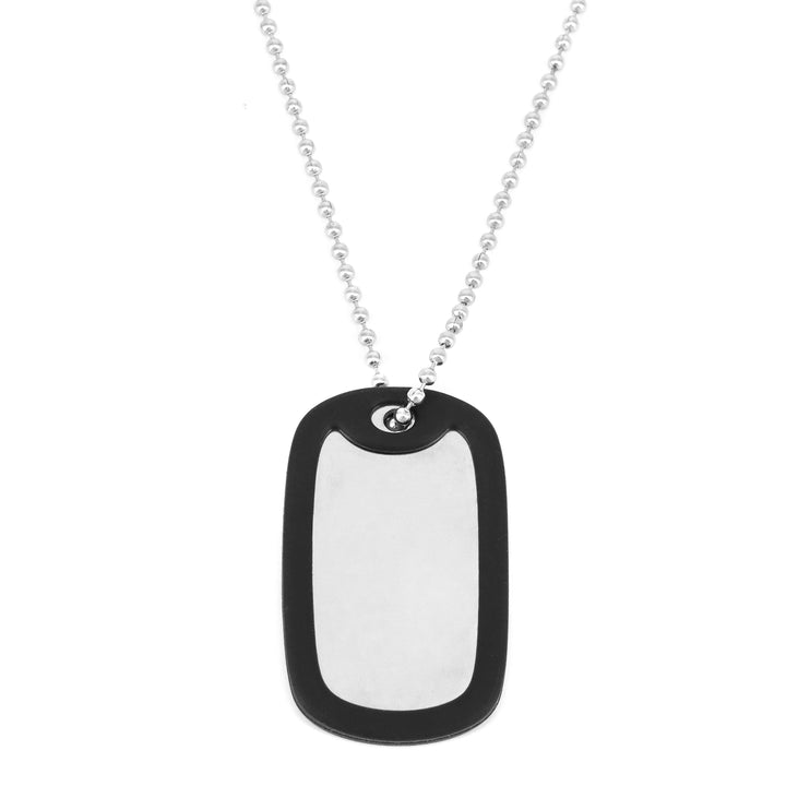 Halskette Basic Army Tag Border Steel Stahl