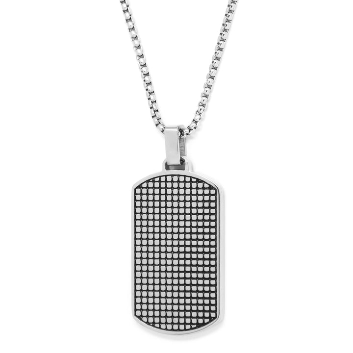 Halskette Prime Army Tag Textur Platte Stahl Stahl