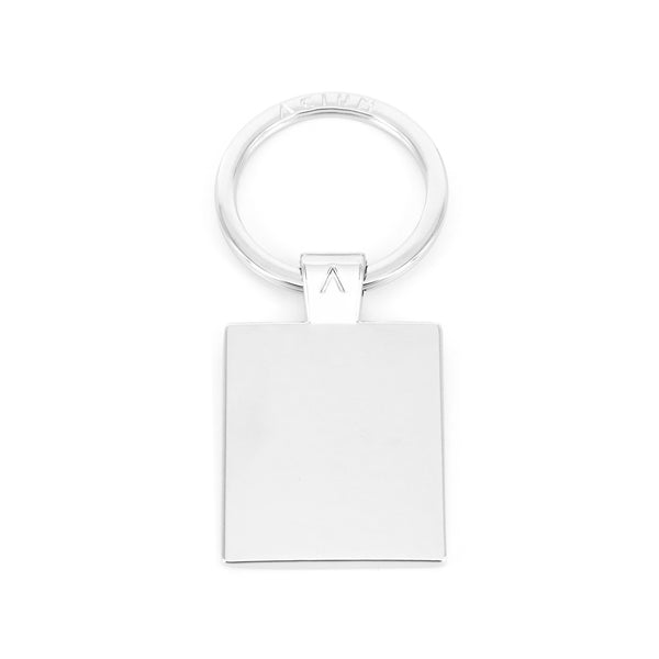 KEYCHAIN BASIC QUADRATE  CHROME METAL