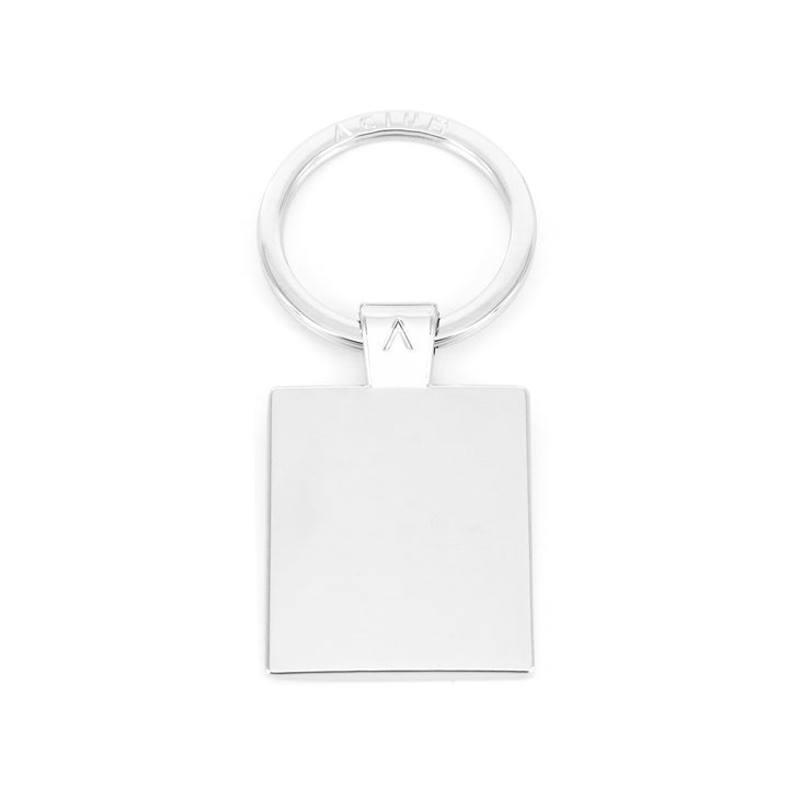 KEYCHAIN BASIC QUADRATE  CHROME METAL