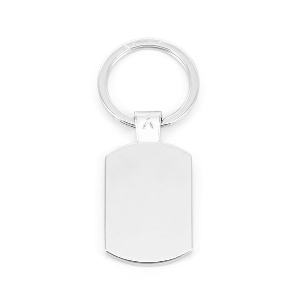 KEYCHAIN BASIC RECTANGULAR ROUND  CHROME METAL