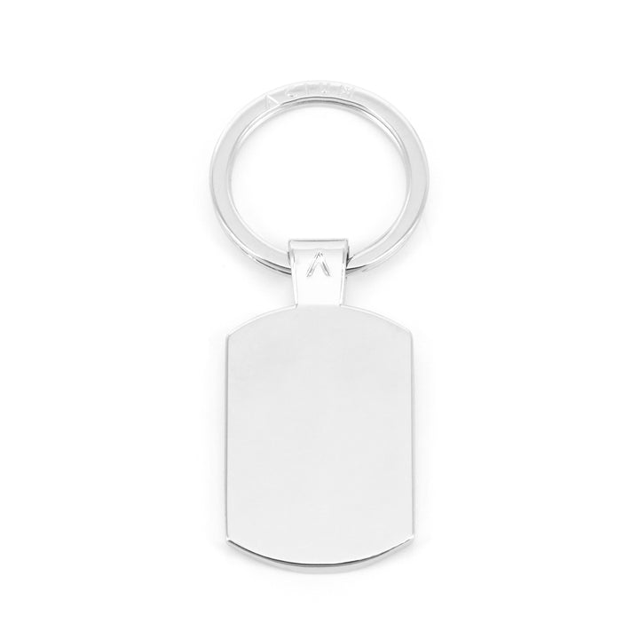 KEYCHAIN BASIC RECTANGULAR ROUND  CHROME METAL