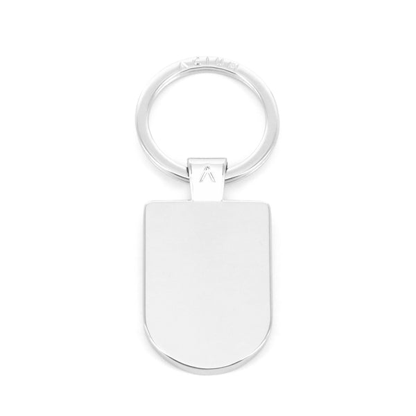 KEYCHAIN BASIC SHIELD  CHROME METAL