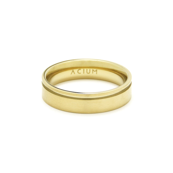 Engagement Ring Basic Anatomical With Side Trim Gold Plated – ACIUM ...