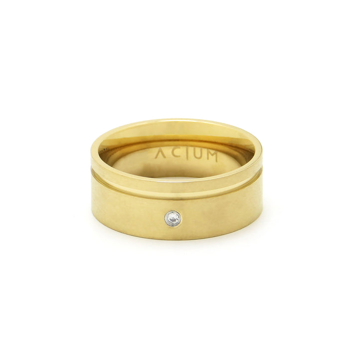 Engagement Ring Basic Anatomical Central Frieze Gold Plated – ACIUM ...