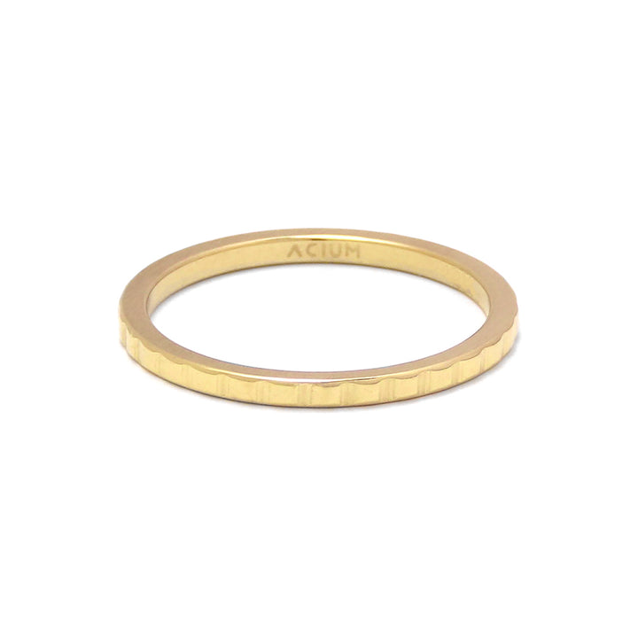 Engagement Ring Basic Beveled Edges Oui Gold Plated – ACIUM | GERMANY