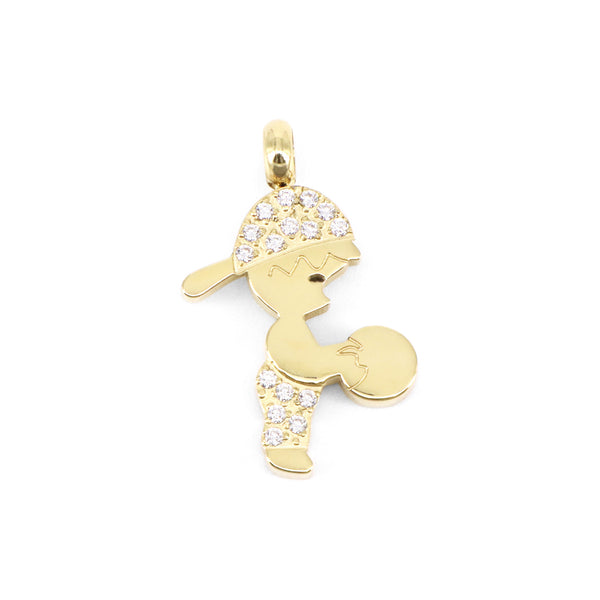 PENDANT BASIC BOY ZIRCONIA GOLD PLATED