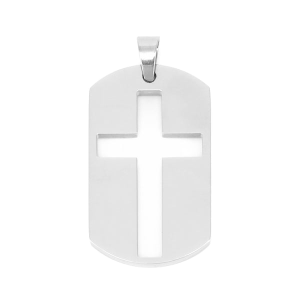 Anhänger Faith Hollow Cross Platte Stahl Stahl