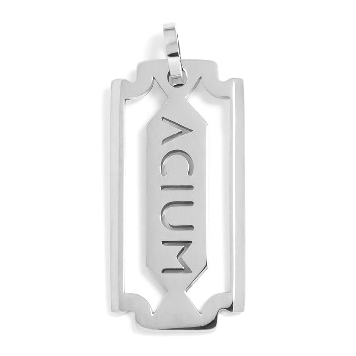 PENDANT BASIC LARGE ZIRCONIA CROSS STEEL